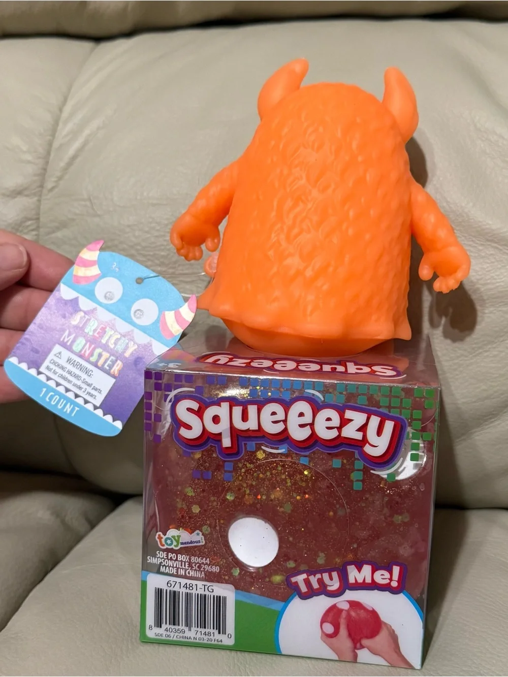 Sunny Days Squeeezy Jumbo Squishy Dice & Target Dollar Spot Stretchy Monster